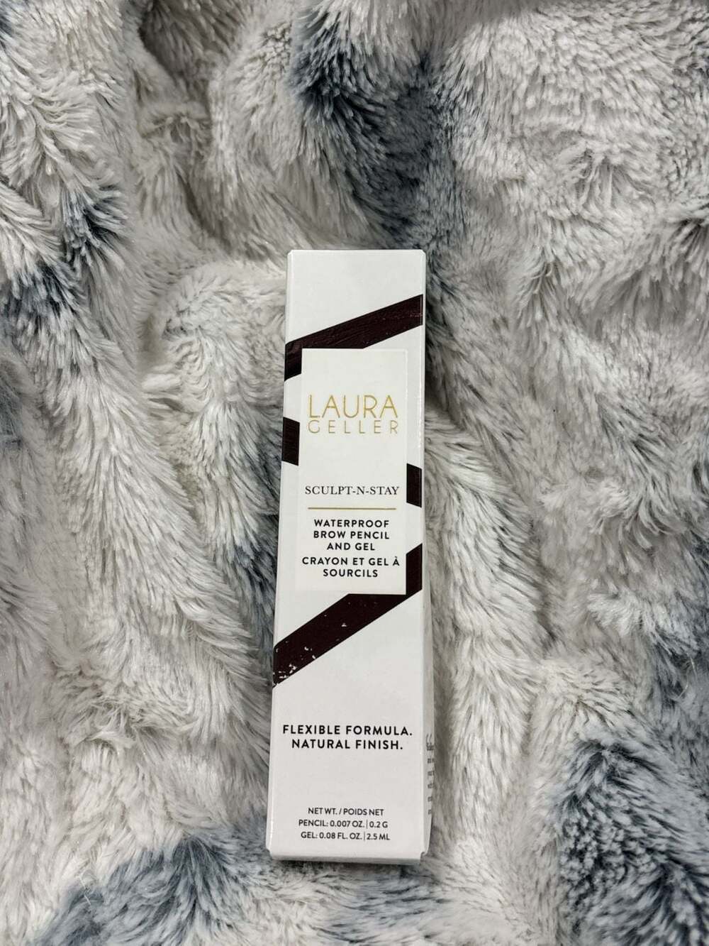 LAURA GELLER SCULPT & STAY WATERPROOF BROW PENCIL & GEL-SOFT BLACK-NEW IN BOX